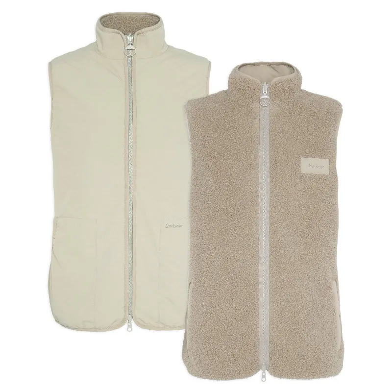 Barbour Reversible Fleece Mens Gilet - Concrete Limited Time Offer Dont Miss This Steal