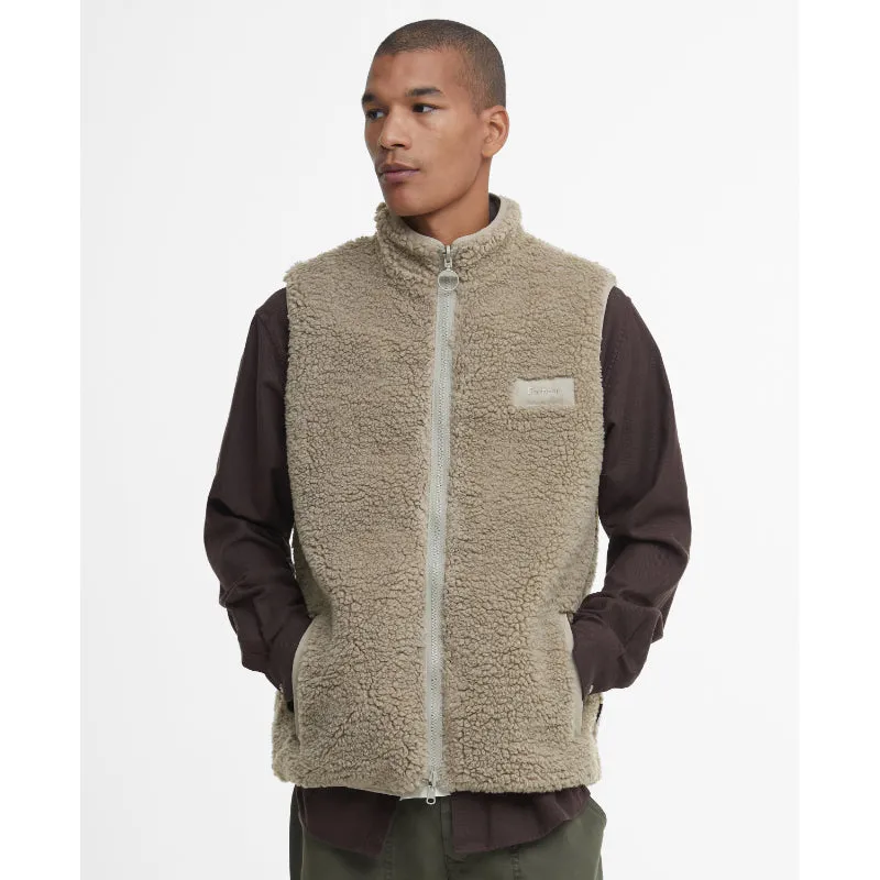 Today Only Special Barbour Reversible Fleece Mens Gilet - Concrete
