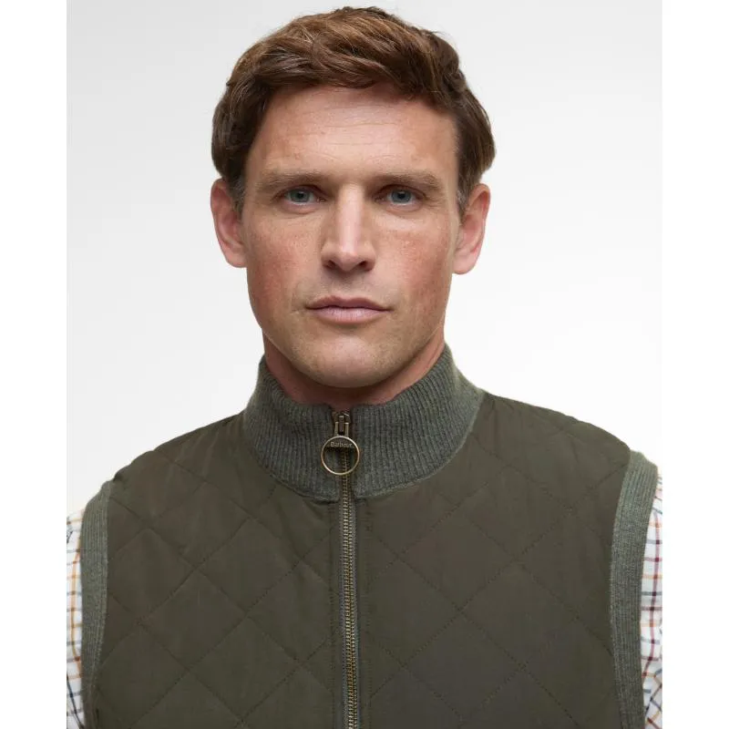 Barbour Shoveler Mens Knitted Gilet - Olive Save Today Only Perfect Gift Sale