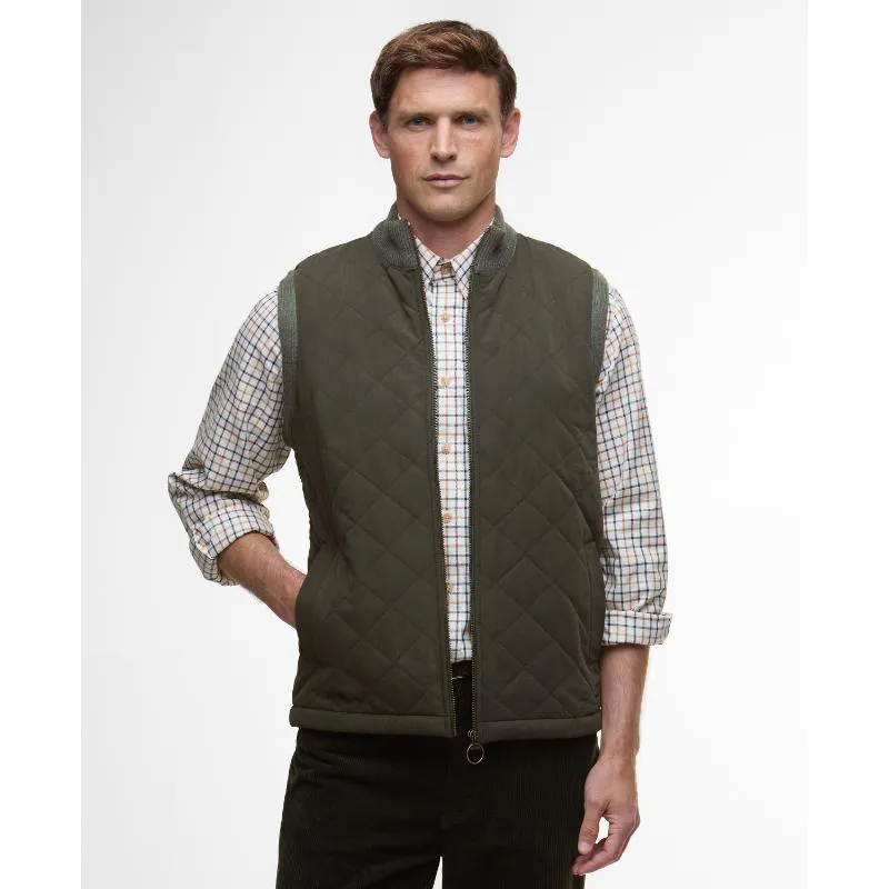 Barbour Shoveler Mens Knitted Gilet - Olive Daily Clearance Deal