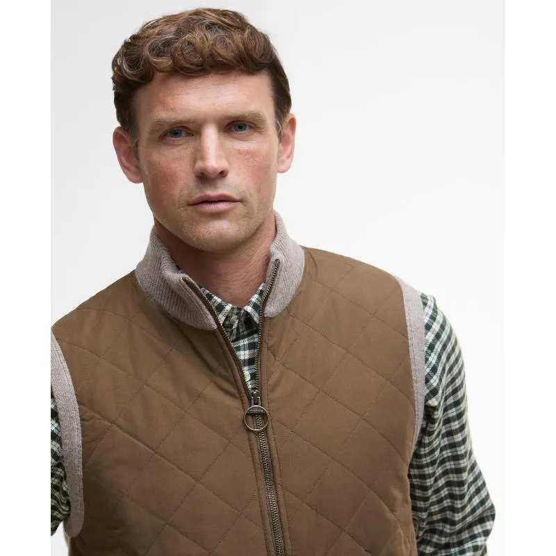 Barbour Shoveler Mens Knitted Gilet - Stone Hot Sale Frenzy