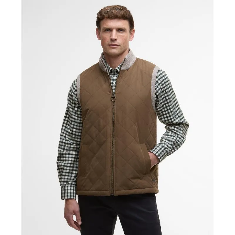 Barbour Shoveler Mens Knitted Gilet - Stone Clearance Steal Today Special Deal Frenzy