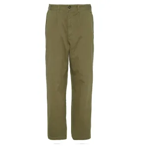 Barbour Washed Stretch Twill Relaxed Fit Trouser Olive Grab It Before Gone Grab It Now