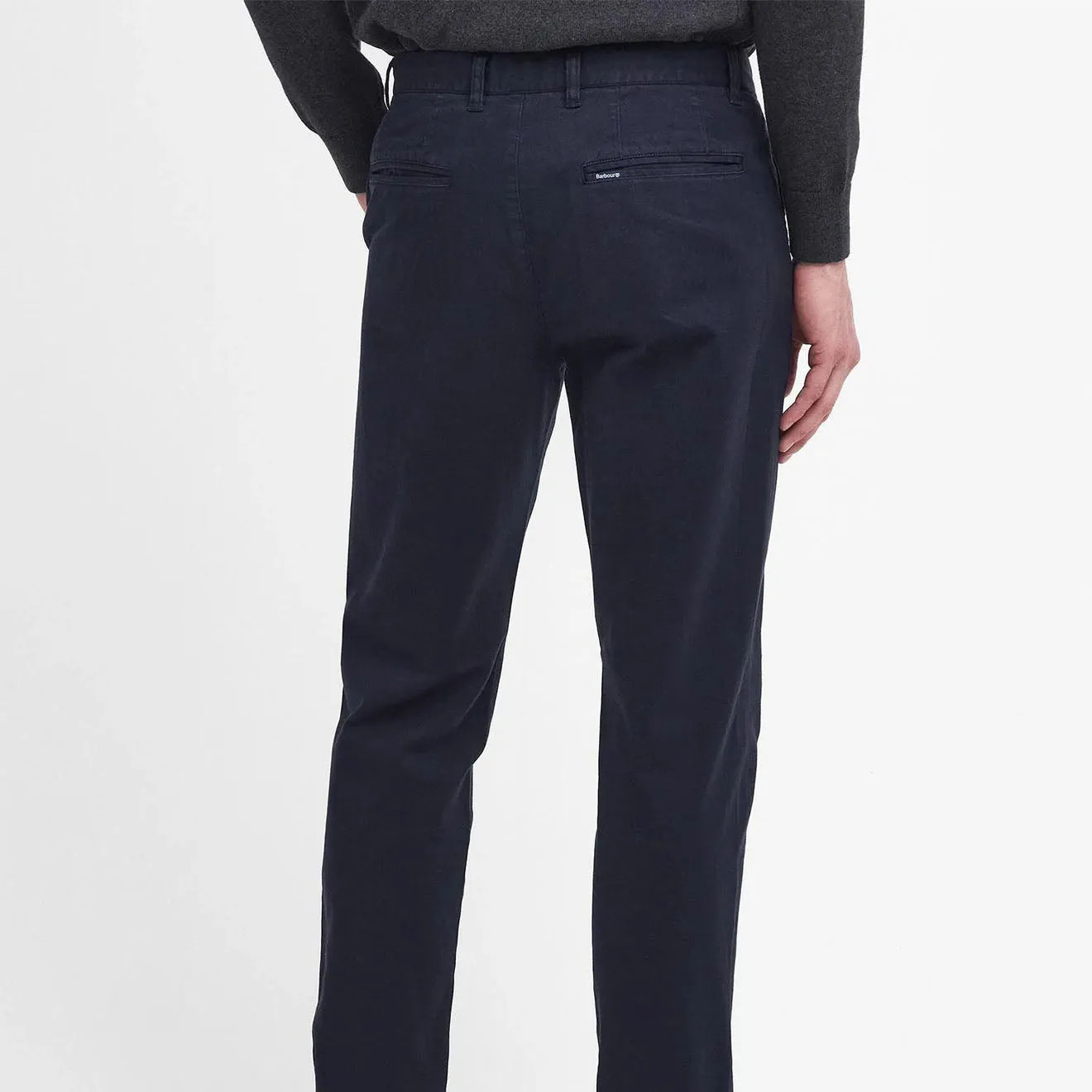 Barbour Washed Stretch Twill Tailored Fit Trouser Dark Navy Exclusive Holiday Deal Last Chance Offer