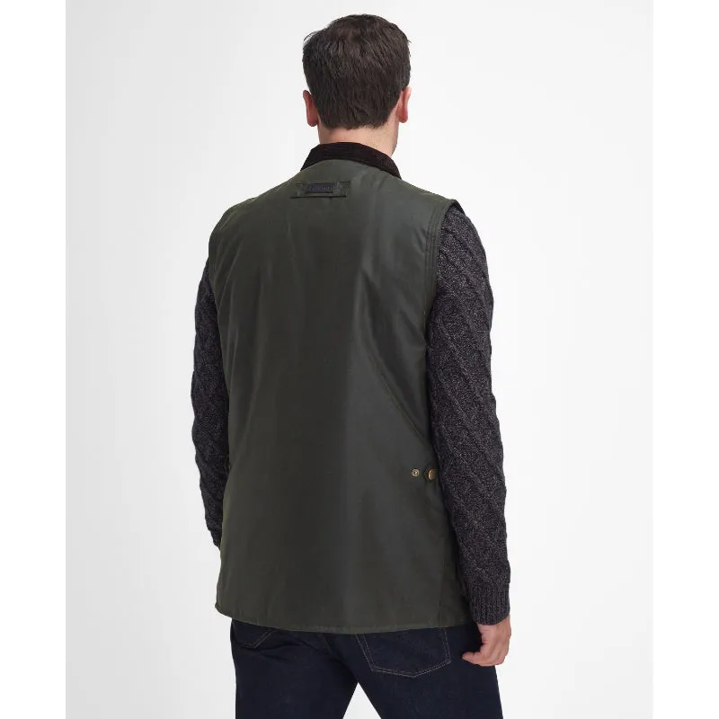 Limited Stock Deals Daily Deal Frenzy Barbour Westmorland Mens Wax Waistcoat - Archive Olive
