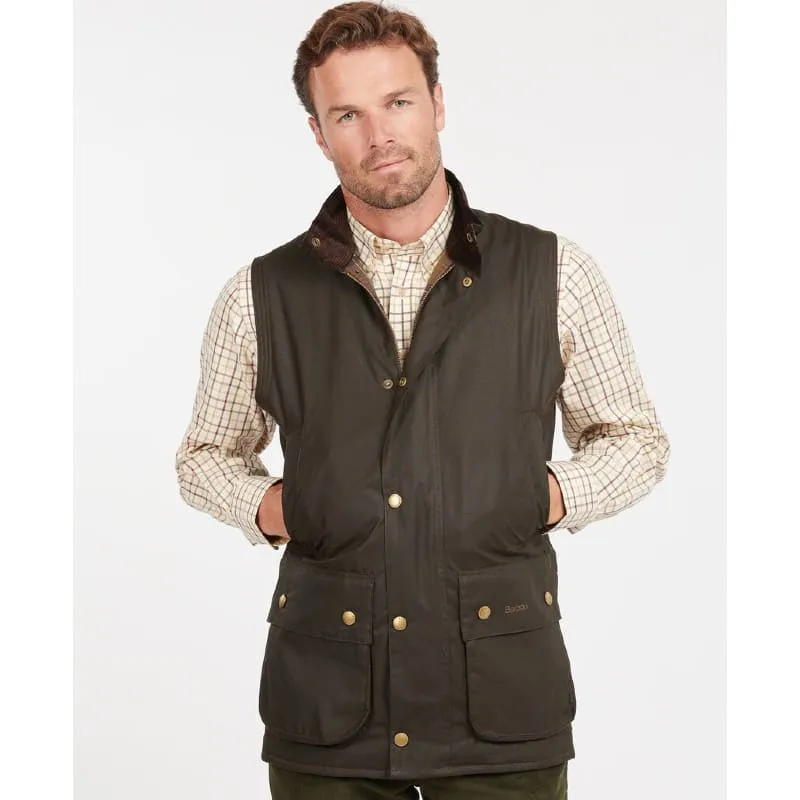 Barbour Westmorland Mens Wax Waistcoat - Olive Clearance Savings Now