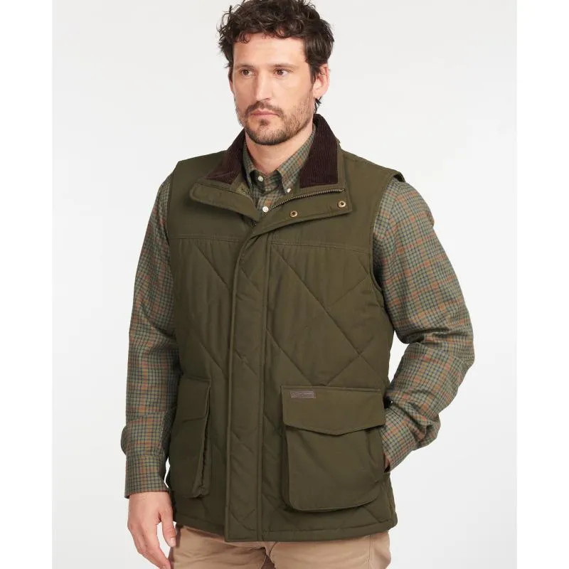 Barbour Winterdale Quilted Mens Gilet - Dark Olive Grab Your Savings