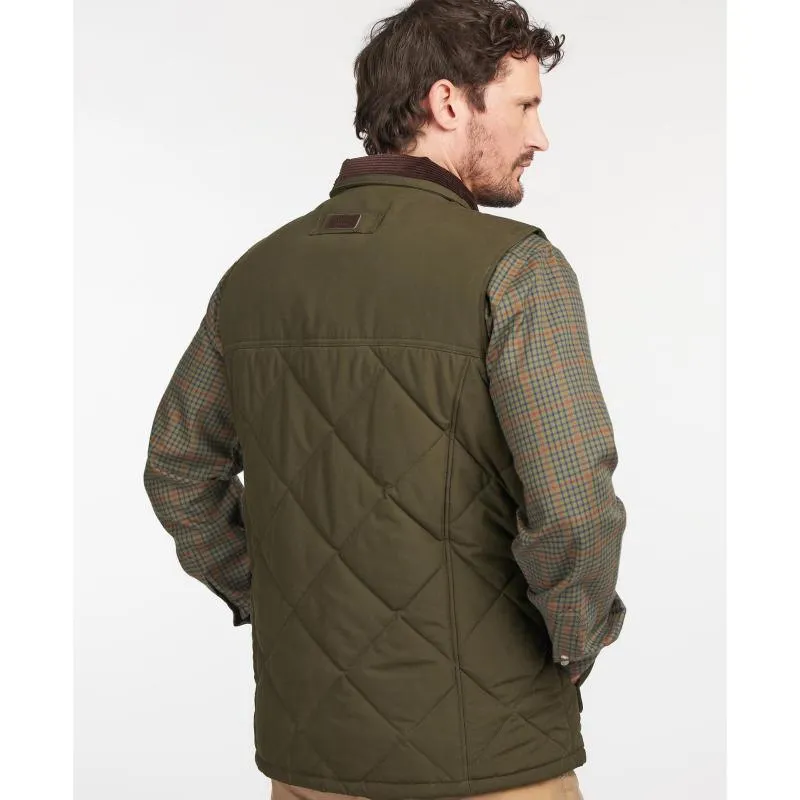 Clearance Alert Now MustHave Deal Barbour Winterdale Quilted Mens Gilet - Dark Olive