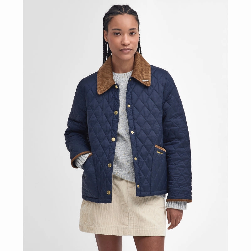 Barbour 30Th Anniversary Cropped Ladies Liddesdale Jacket - Navy/Classic Online Exclusive Steal Limited Stock Hot Deal