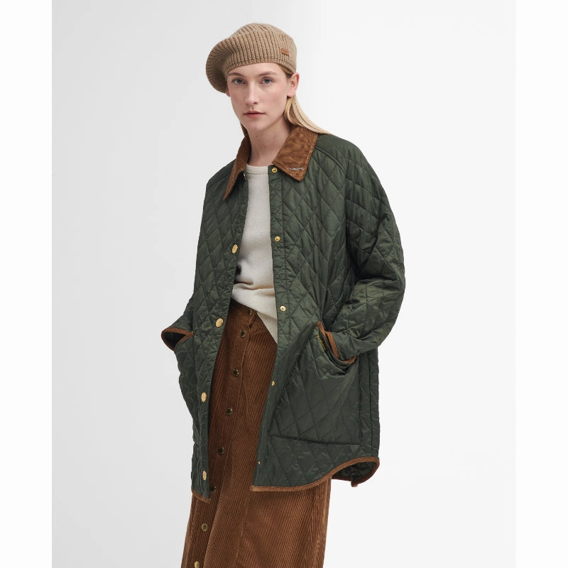 Online Exclusive Offer Save Big Online Barbour 30Th Anniversary Oversized Ladies Liddesdale Jacket - Olive/Classic