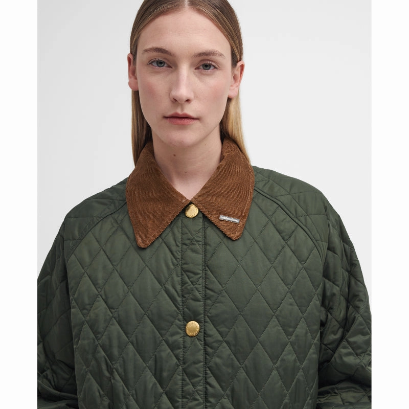 Barbour 30Th Anniversary Oversized Ladies Liddesdale Jacket - Olive/Classic Today Only Hot Pick Mega Hot Offer