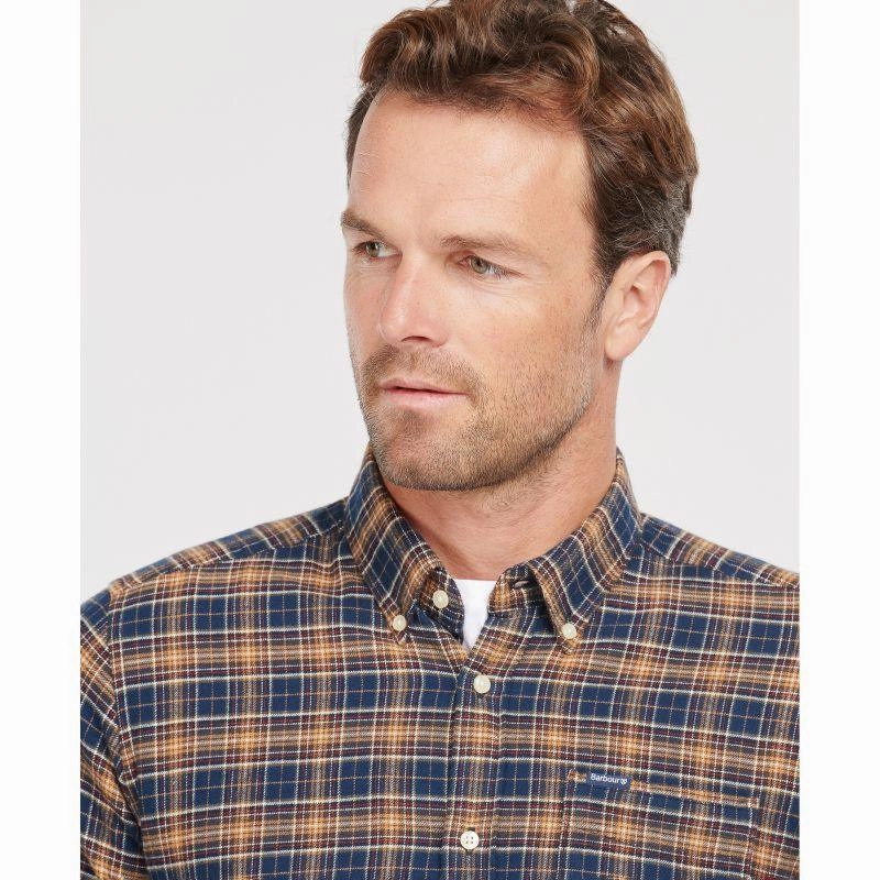 Barbour Alderton Mens Tailored Shirt - Navy Mega Online Discount Special Deals Online