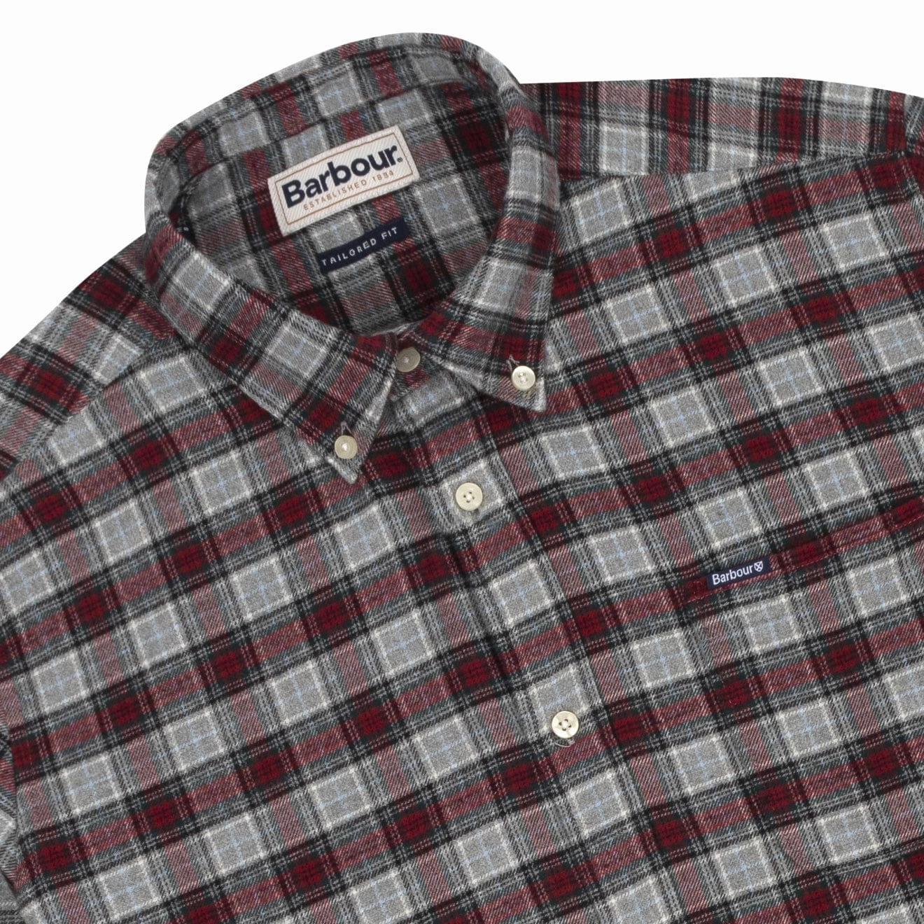 Barbour Alderton Tailored Shirt Grey Marl Today Only Hot Sale Clearance Event Alert