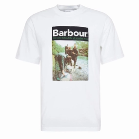 Barbour All-Weather Graphic Fit T-Shirt White Shop Smart Deals