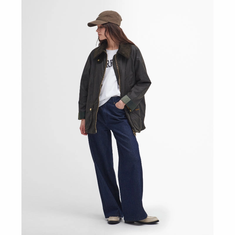 Barbour Allerston Wax Ladies Jacket - Olive/Ancient Today Only Discount Alert Flash Offer Today