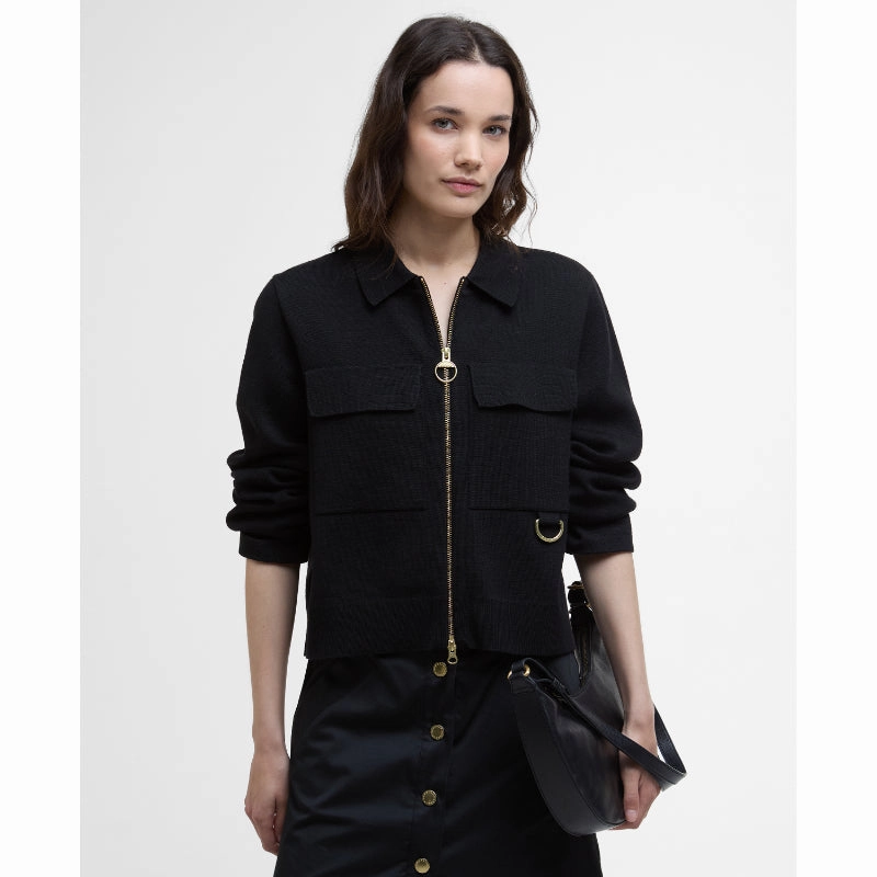 Steal Todays Offer Hot Offer Event Barbour Alma Ladies Knitted Jacket - Black/Sand