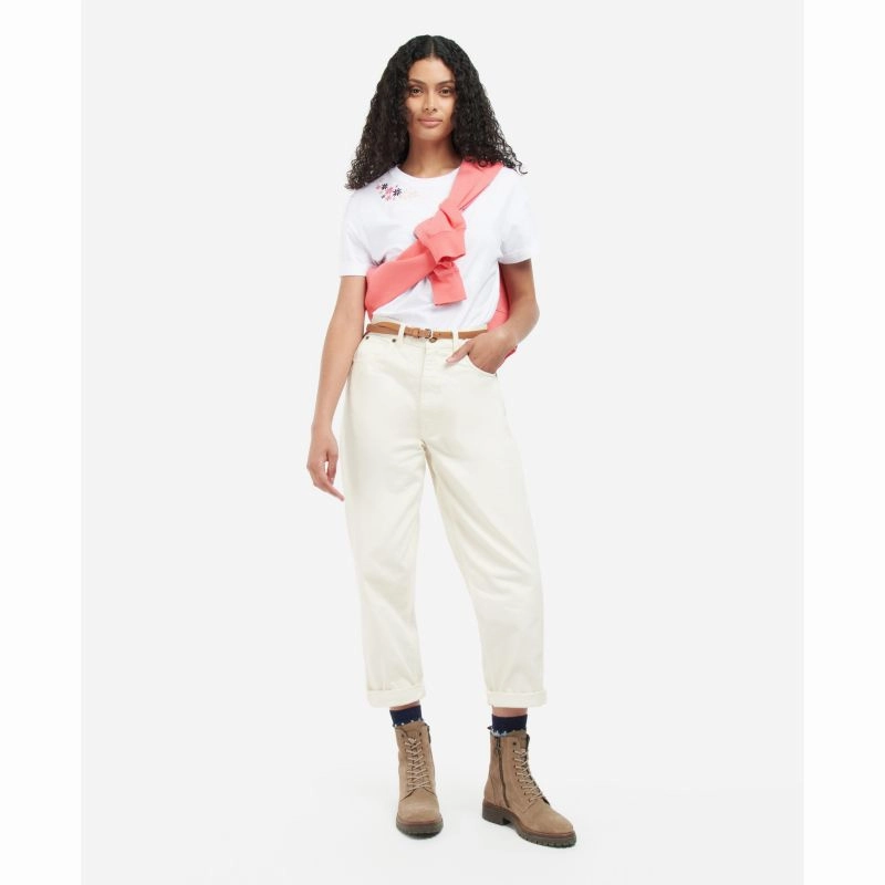 New Arrival Discount Trending Hot Picks Barbour Apia Ladies T-Shirt - White