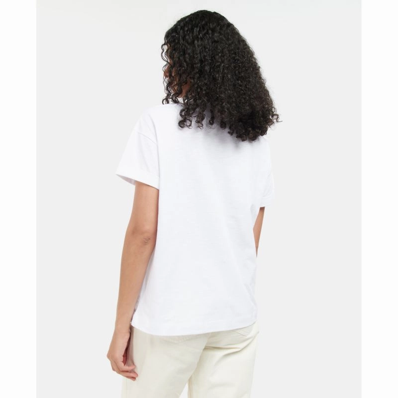 MustHave Clearance Big Savings Alert Barbour Apia Ladies T-Shirt - White