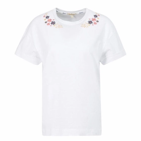 Barbour Apia Ladies T-Shirt - White Deal Frenzy Today Clearance Savings Now