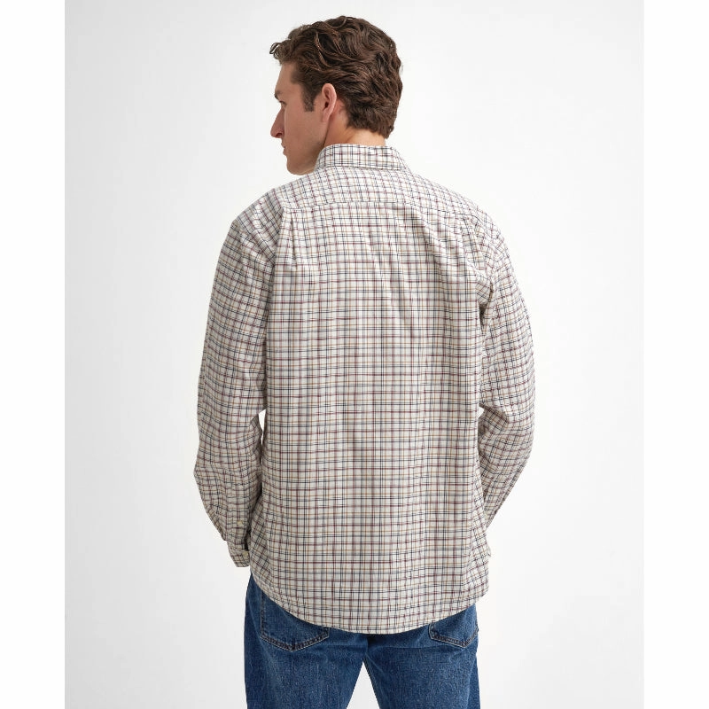 Save Big Online Barbour Ashton Tattersall Regular Fit Mens Shirt - Ecru