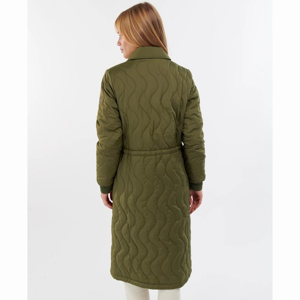 Barbour Astley Ladies Quilted Coat - Dark Moss Unmissable Deal Today