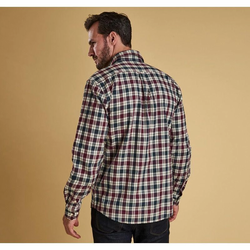 Special Steal Event Barbour Astwell Mens Shirt - Merlot