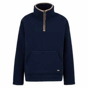 Barbour Bamburgh Ladies 1/4 Zip Fleece Jumper - Navy Todays Mega Savings