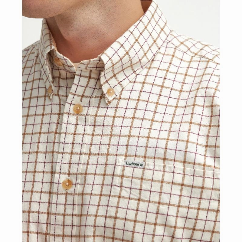 Clearance Event Alert Special Price Today Barbour Bank Tattersall Regular Fit Mens Shirt - Merlot