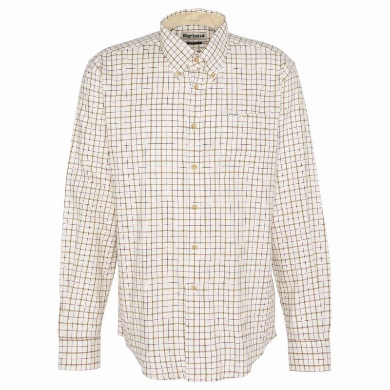 Barbour Bank Tattersall Regular Fit Mens Shirt - Merlot MustHave Clearance