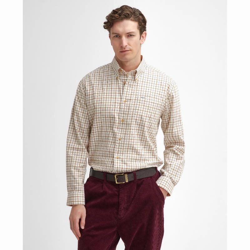 Flash Sale Alert Barbour Bank Tattersall Regular Fit Mens Shirt - Merlot