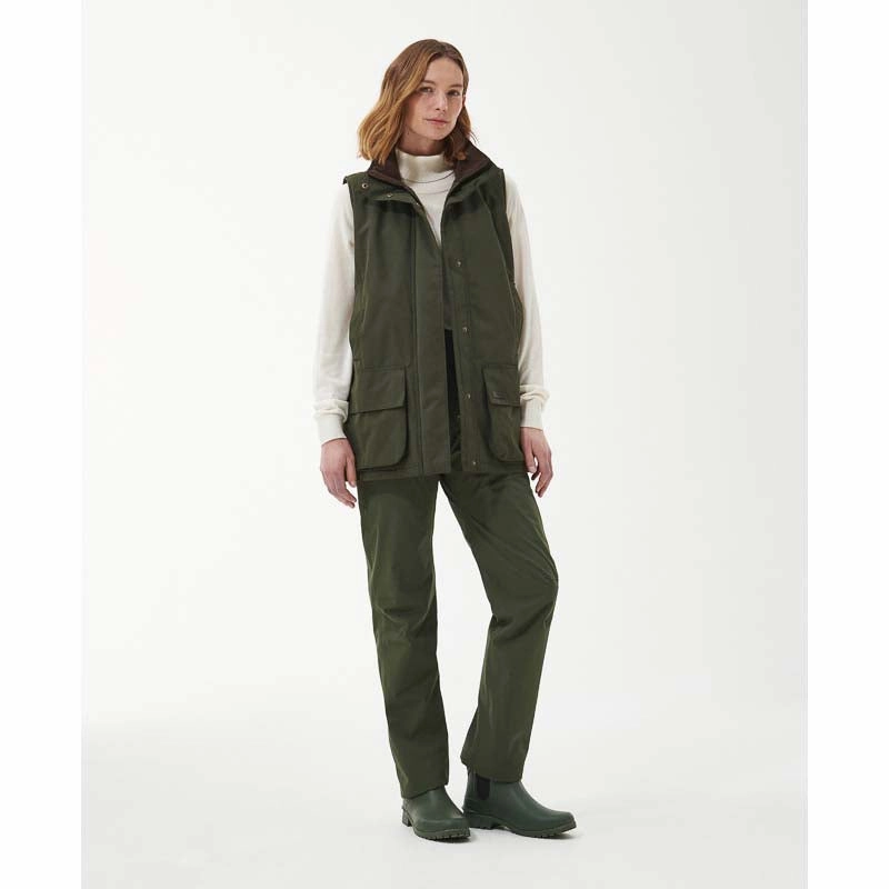 Barbour Beaconsfield Ladies Gilet - Olive Biggest Savings Now