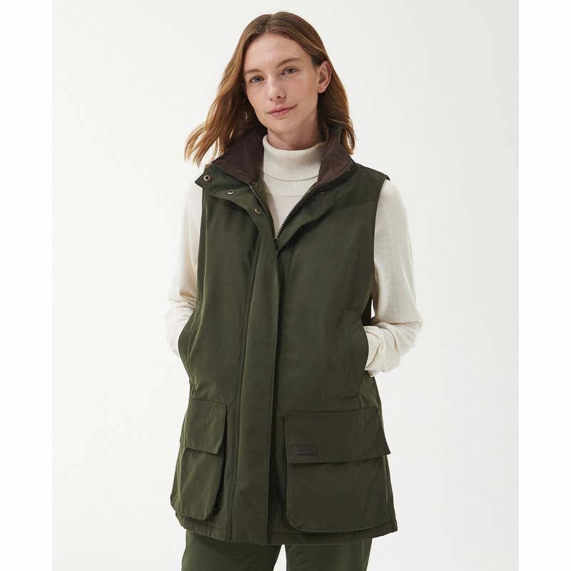 Weekend Sale Special Dont Miss Out Barbour Beaconsfield Ladies Gilet - Olive
