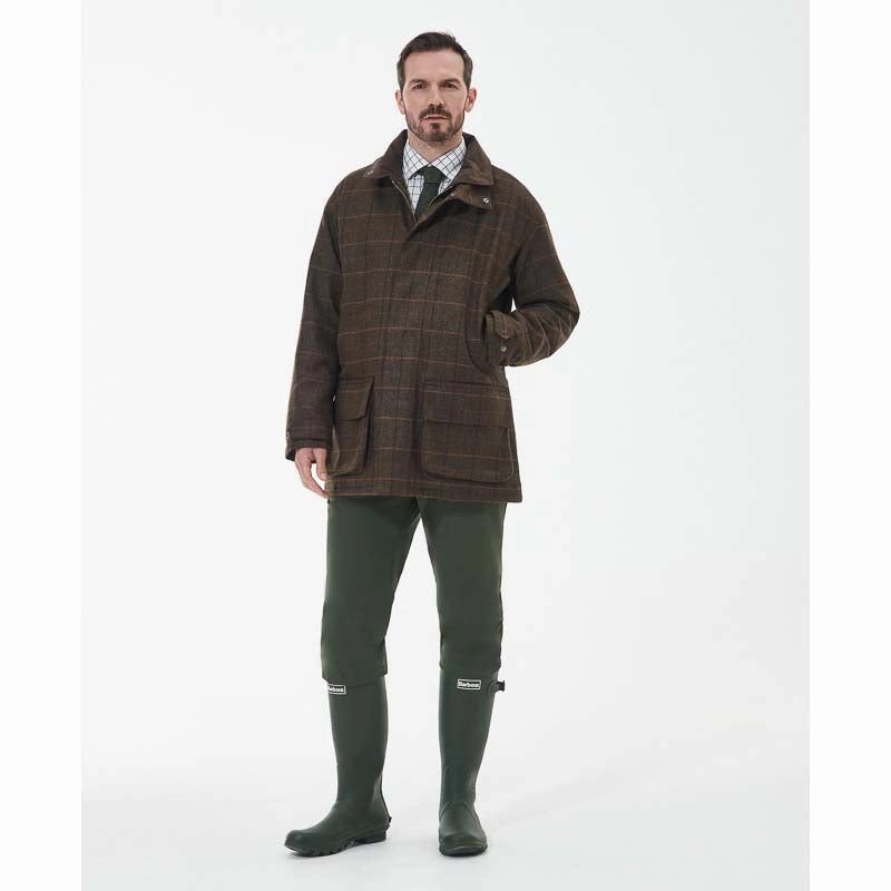 Biggest Savings Now MustHave Clearance Barbour Beaconsfield Tweed Mens Jacket - Burnhill Brown Check