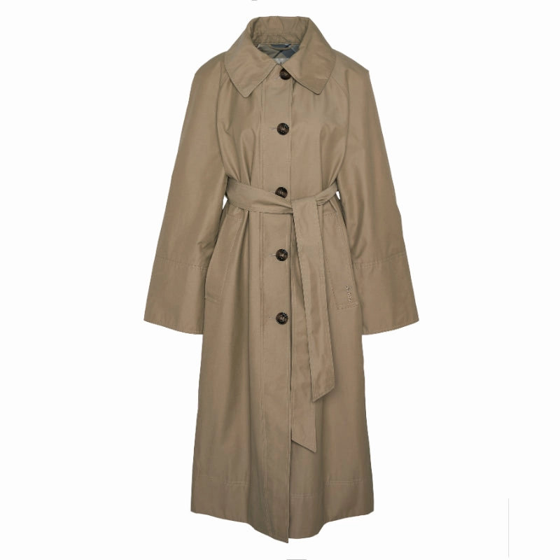 Barbour Beatrix Showerproof Ladies Trench Coat - Light Trench/Sky Dress Tartan Grab It Fast Today Only Hot Sale