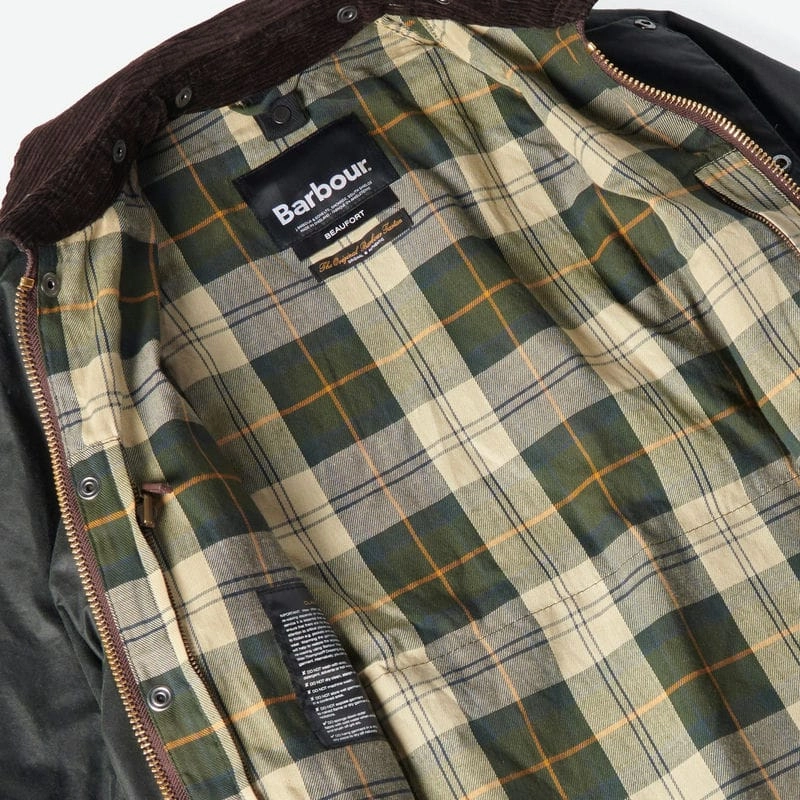 Barbour Beaufort Mens Wax Jacket - Sage Shop Grab Savings