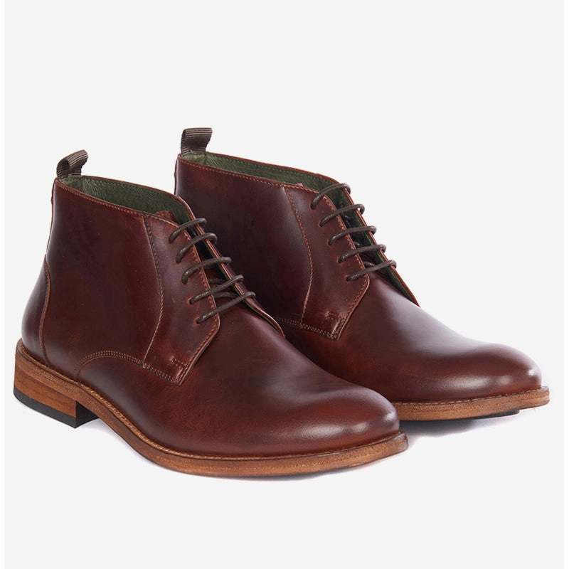 Barbour Benwell Mens Leather Boot - Mahogany Dont Wait Save Clearance Sale