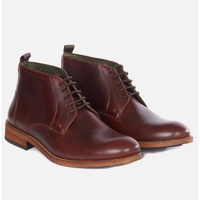 Barbour Benwell Mens Leather Boot - Mahogany Dont Wait Save Clearance Sale