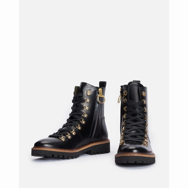Barbour Blake Hiker Ladies Leather Boot - Black Polido Best Deal Alert