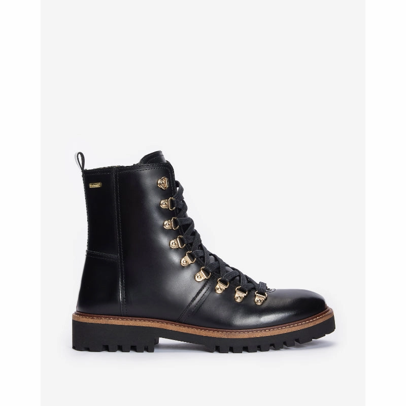 Barbour Blake Hiker Ladies Leather Boot - Black Polido Mega Discount Today Best Seller Deal