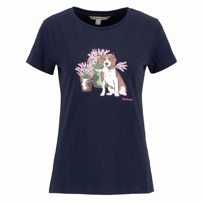 Barbour Bowland Ladies T-Shirt - Navy Daily Special Offer