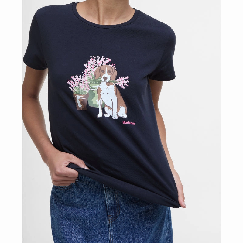 Mega Sale Now Shop Grab Savings Barbour Bowland Ladies T-Shirt - Navy