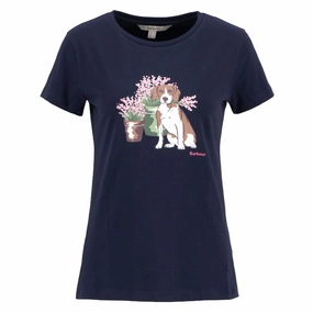 Barbour Bowland Ladies T-Shirt - Navy Daily Special Offer