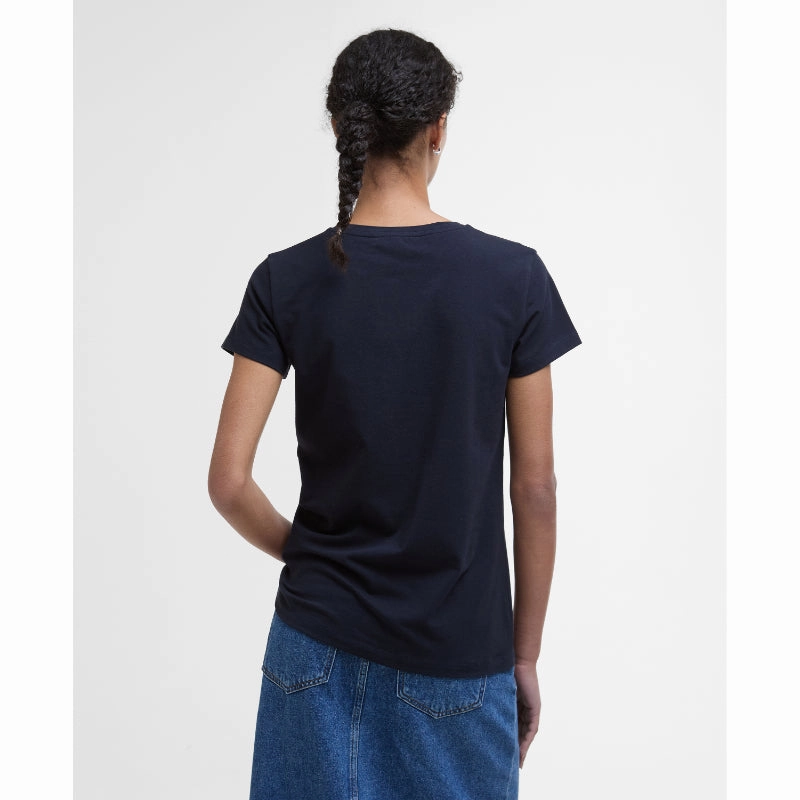 Save Big Online Hot Savings Alert Barbour Bowland Ladies T-Shirt - Navy