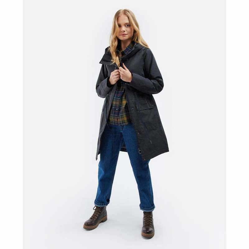 Barbour Bowlees Waterproof Ladies Jacket - Dark Navy/Dress Grab It Before Gone Shop Smart Save