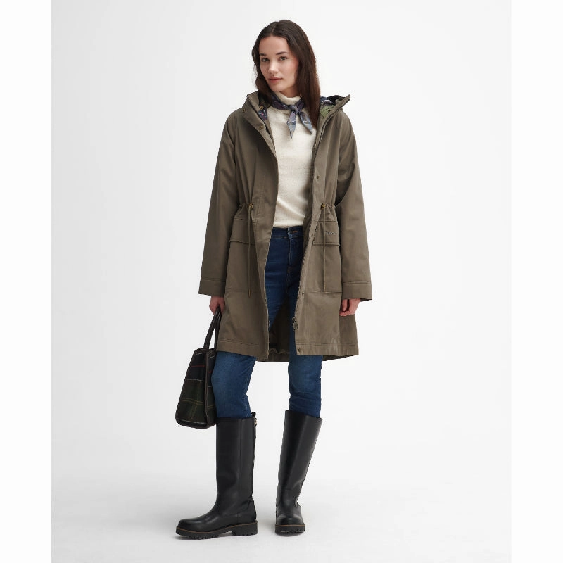 Barbour Bowlees Waterproof Ladies Jacket - Winter Moss/Classic Today Only Hot Sale