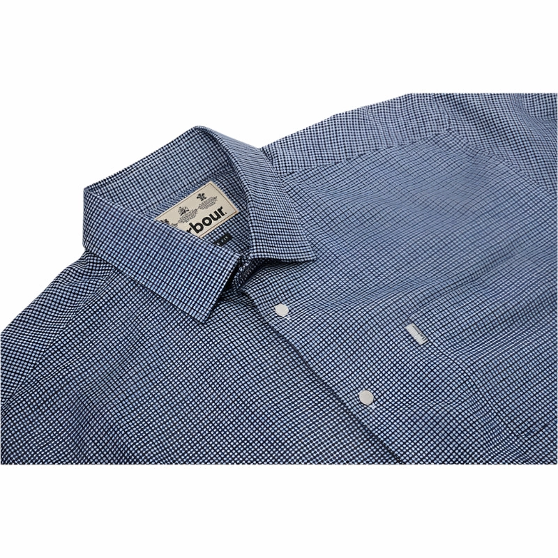 Barbour Bowness Check Mens Shirt - Navy Flash Sale Alert Now