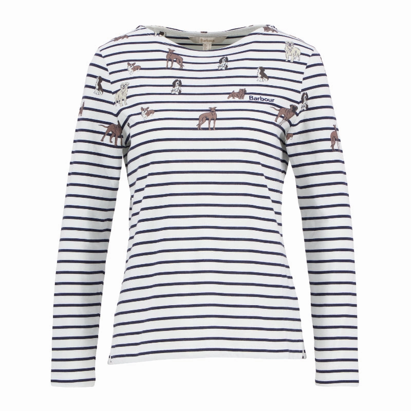 MustShop Sale Barbour Bradley Ladies Printed Top - Dog Print