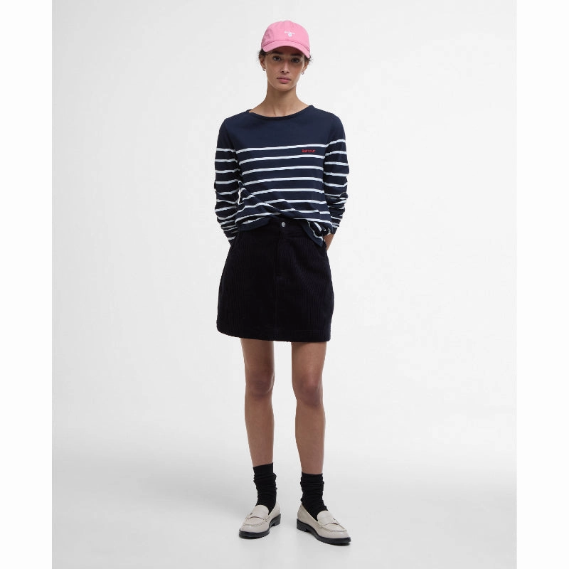 Barbour Bradley Ladies Top - Navy Stripe Flash Sale Alert Now