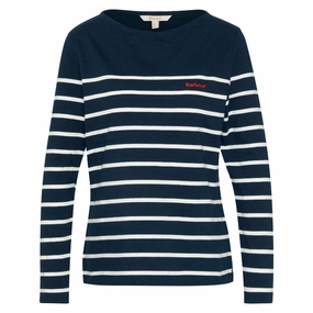 GiftWorthy Sale Barbour Bradley Ladies Top - Navy Stripe