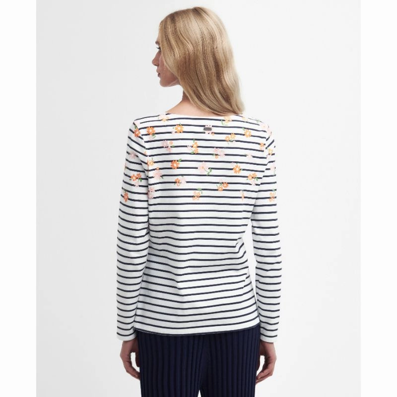 Barbour Bradley Print Ladies Long Sleeve Top - Coast Print Shop Grab Savings